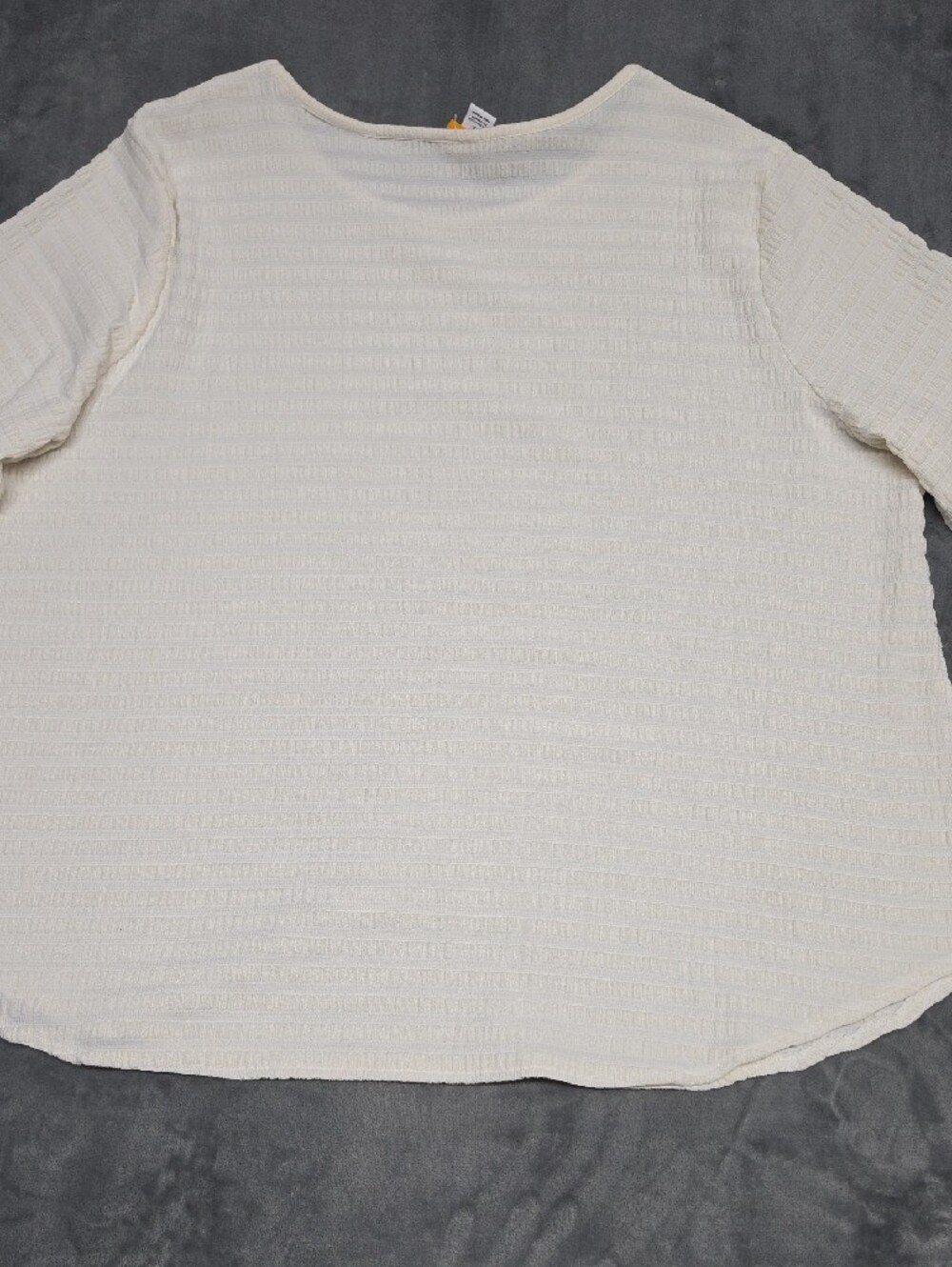 Ruby Rd. Cream Textured Tunic Top - Picture 7 of 8